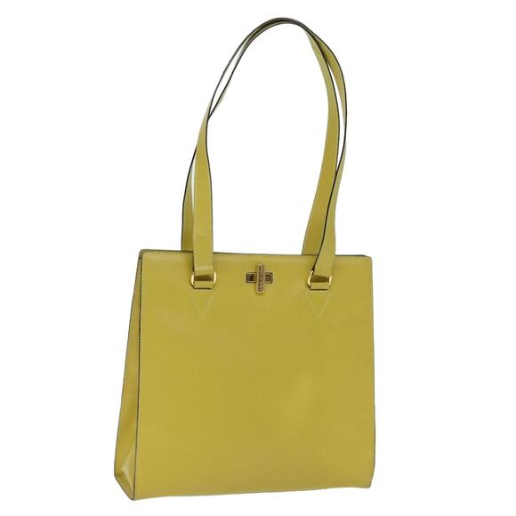 CELINE Tote Bag Leather Yellow - Picture 1 of 16